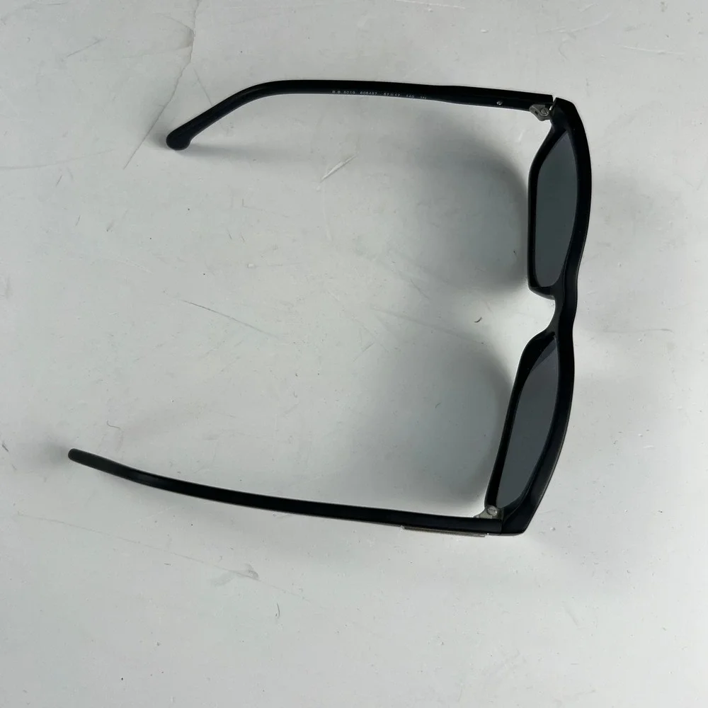 Brooks Brothers BB 5019 Sunglasses Mens 57mm Black Rectangular Classic Preppy